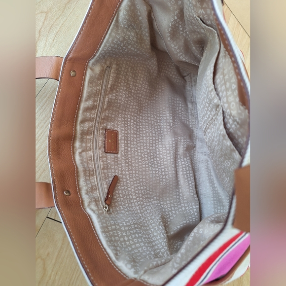 Kate Spade New York Oak Island Stripe tote bag 17 x 11 BEAUTIFUL PINK BAG - Picture 11 of 16